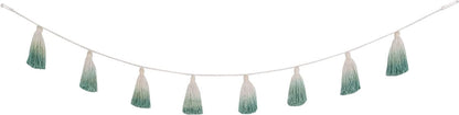 Lorena Canals Tie-Dye Pom Pom Garland - Green - GARL-TIE-GR