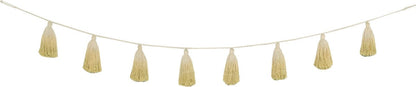 Lorena Canals Tie-Dye Pom Pom Garland - Yellow - GARL-TIE-Y