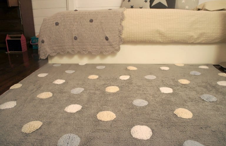 Lorena Canals Tricolor Polka Dots Rug - Blue (4' x 5' 3") - C-TT-2