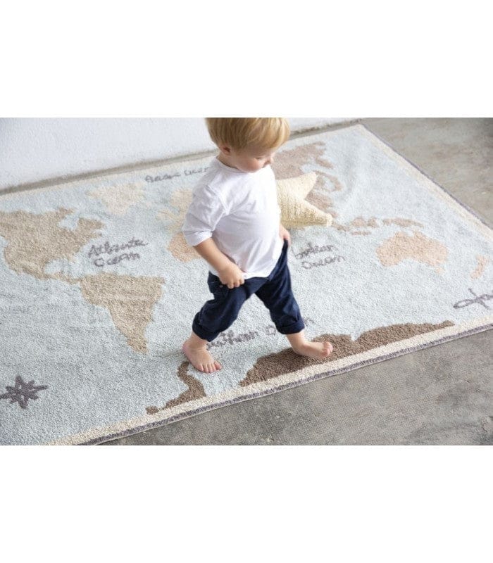 Lorena Canals Vintage Map Rug (4'7" x 6'7") - C-VINTMAP