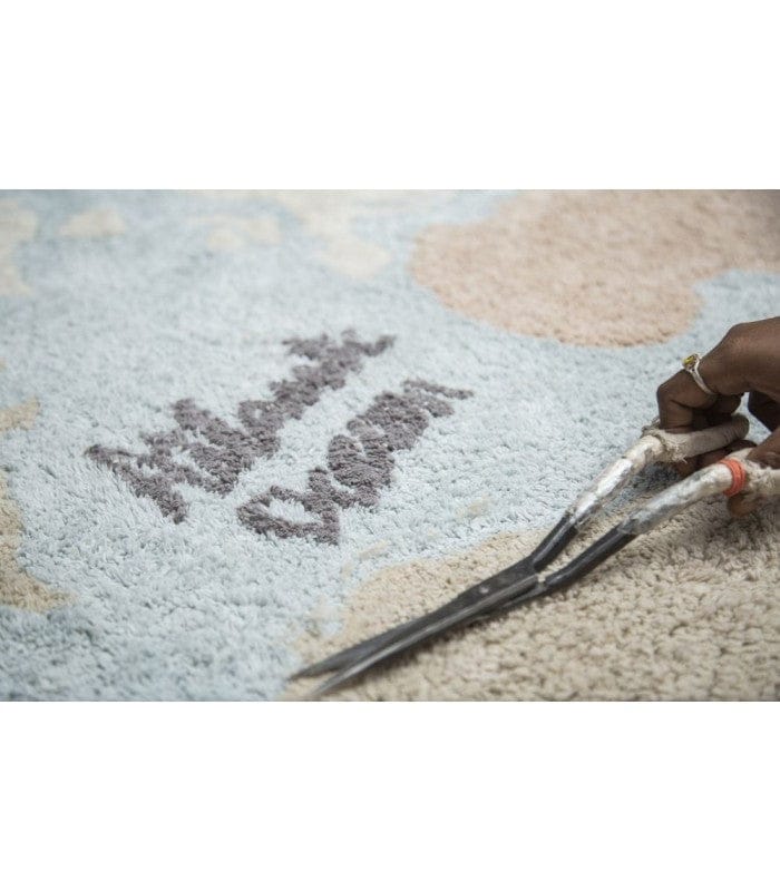 Lorena Canals Vintage Map Rug (4'7" x 6'7") - C-VINTMAP