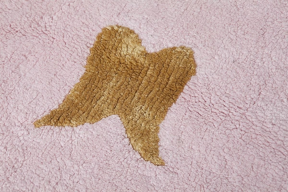 Lorena Canals Wings Rug - Pink/Gold (4' 8" x 6' 7") - C-WINGS-PG