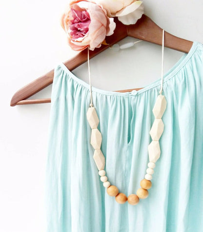 Loulou Lollipop Joan Wood Statement Necklace - Beige - JOANBG