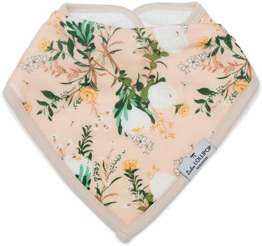 Loulou Lollipop Luxe Muslin Bandana Bib Set - Blushing Protea - BIBPROTEA