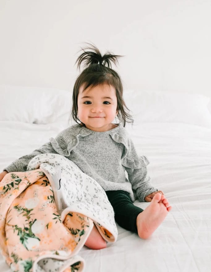 Loulou Lollipop Luxe Muslin Quilt - Blushing Protea - QTPROTEA