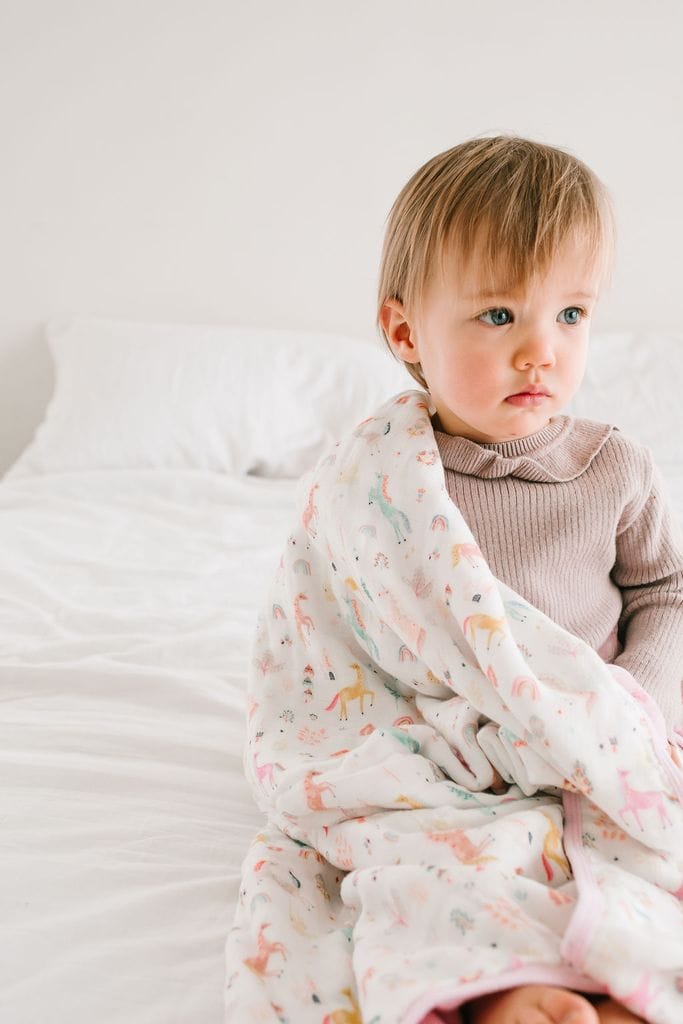 Loulou Lollipop Luxe Muslin Quilt - Unicorn Dream - QTUNICORN