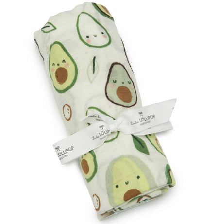 Loulou Lollipop Luxe Muslin Swaddle - Avocado - SWAVO
