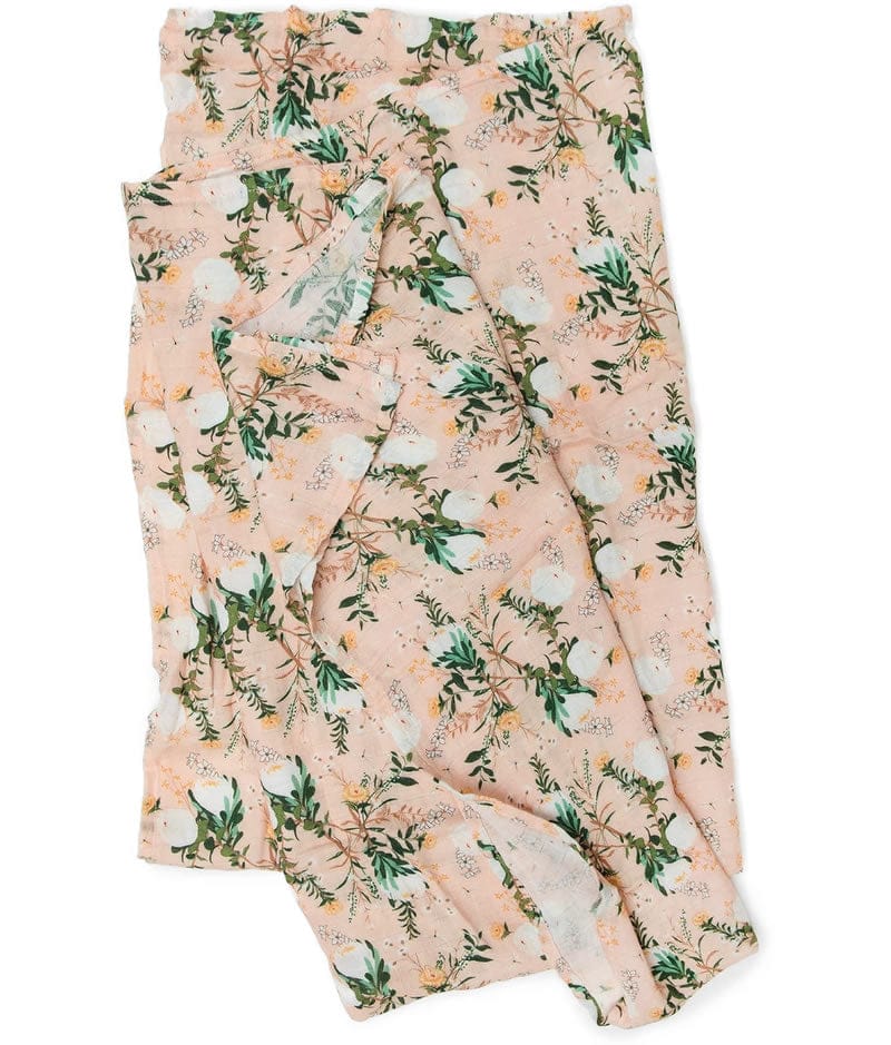 Loulou Lollipop Luxe Muslin Swaddle - Blushing Protea - SWPROTEA