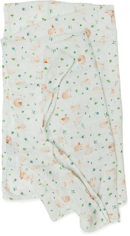 Loulou Lollipop Luxe Muslin Swaddle - Bunny Meadow - SWBUNN