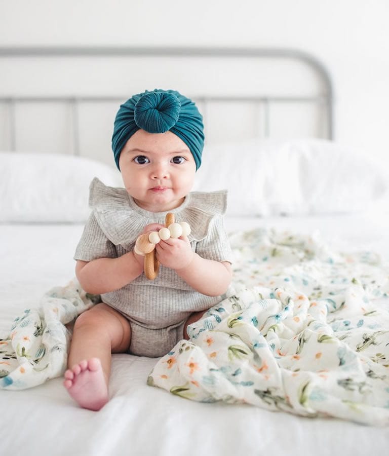 Loulou Lollipop Luxe Muslin Swaddle - Cactus Floral - SWCAC