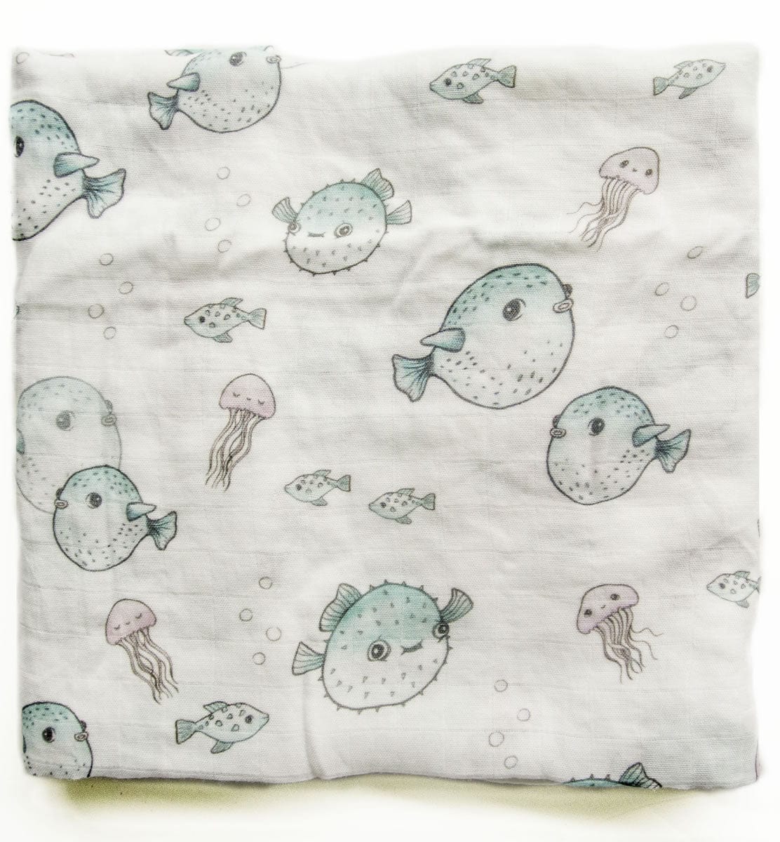 Loulou Lollipop Luxe Muslin Swaddle - Puffer Fish - SWPUFF