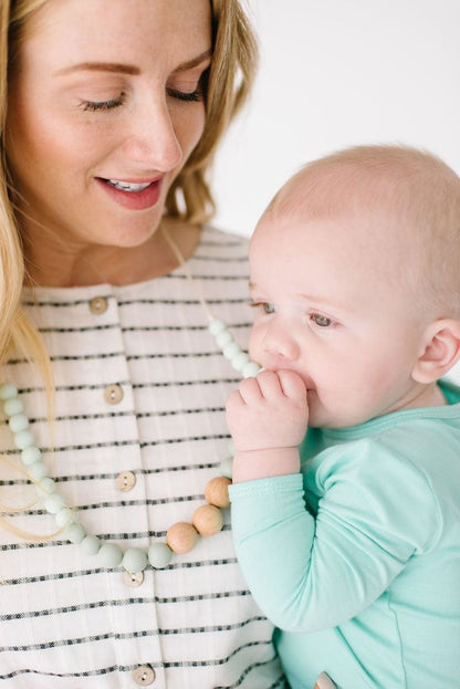 Loulou Lollipop Naturalist Statement Necklace - Sage/Mint - NATSG