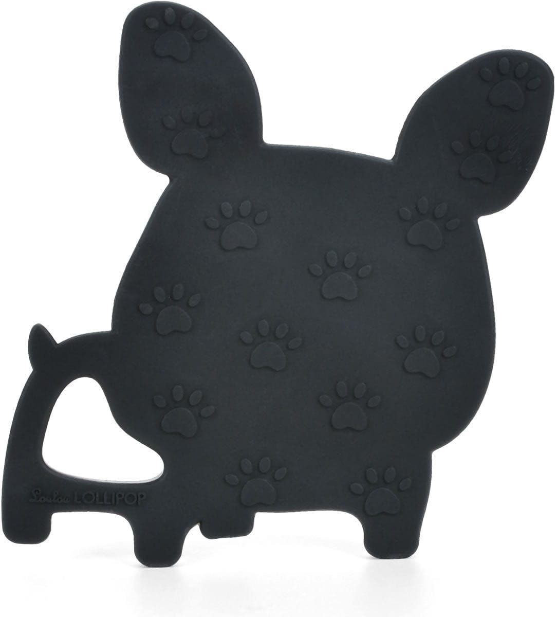 Loulou Lollipop Silicone Teether - Boston Terrier Black - DOGBLK