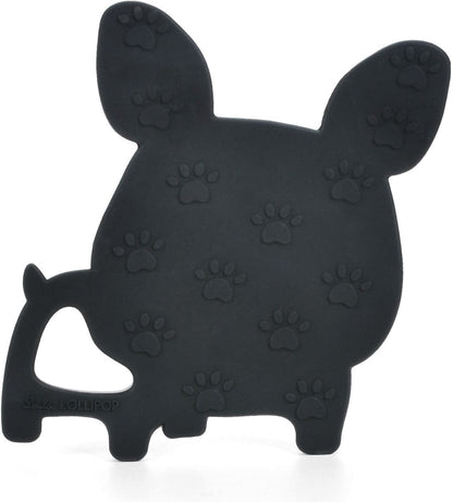 Loulou Lollipop Silicone Teether - Boston Terrier Black - DOGBLK