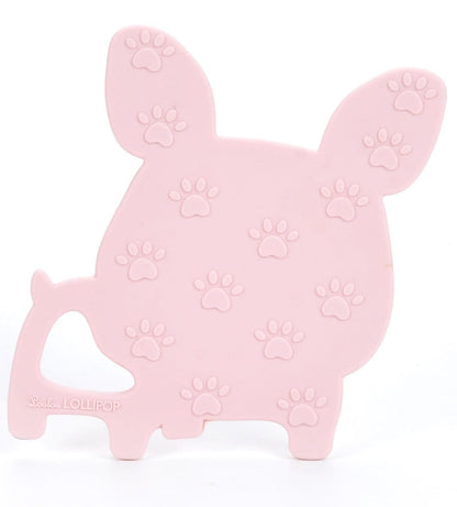 Loulou Lollipop Silicone Teether - Boston Terrier Pink - DOGPK