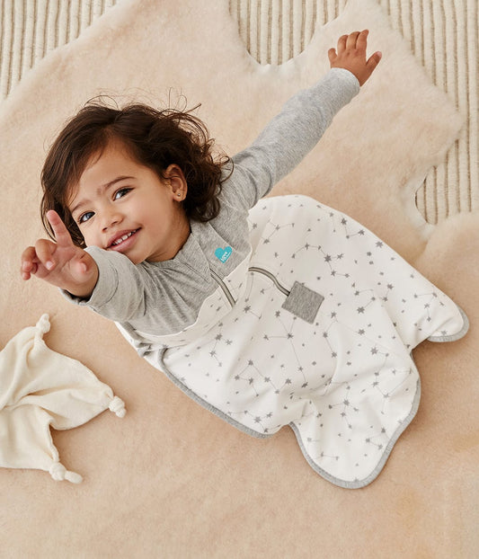 Love To Dream Long Sleeve Sleep Bag Organic Cotton Fleece Mild, 18-36 M - Stellar White - L31-19-265-WHT-18-36M