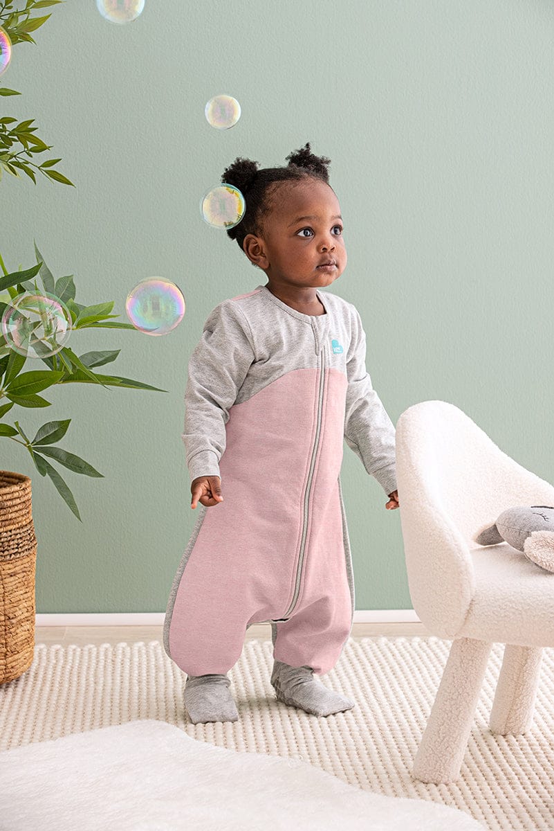 Love To Dream Long Sleeve Sleep Suit Organic Cotton Mild, 6-12 M - Dusty Pink - L41-19-001-DPK-6-12M