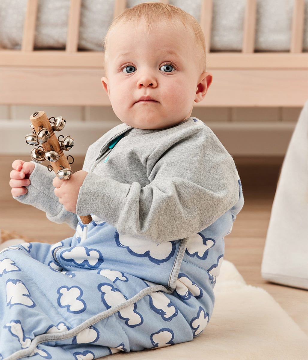 Love To Dream Sleep Bag Quilted Cotton 2.5 TOG, 6-18 M - Daydream Dusty Blue - L30-29-254-DBL-6-18M