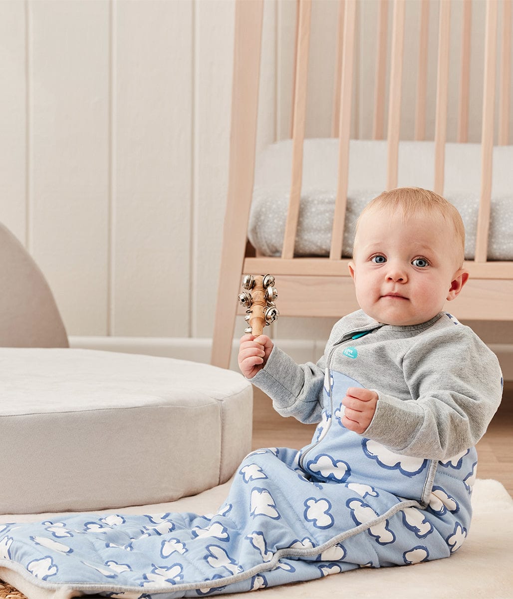 Love To Dream Sleep Bag Quilted Cotton 2.5 TOG, 6-18 M - Daydream Dusty Blue - L30-29-254-DBL-6-18M