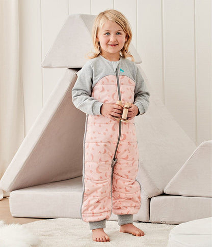 Love To Dream Sleep Suit Quilted Cotton 2.5 TOG, 12-24 M - Moonlight Dusty Pink - L40-29-266-DPK-12-24M