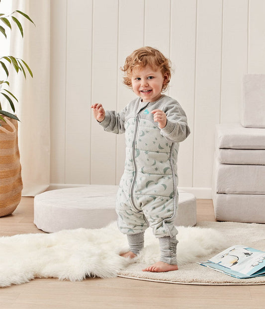 Love To Dream Sleep Suit Quilted Cotton 2.5 TOG, 6-12 M - Moonlight Olive - L40-29-266-OLV-6-12M