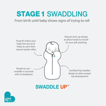 Love to Dream Swaddle UP Lite - Mint Stars - Medium - 16-30207