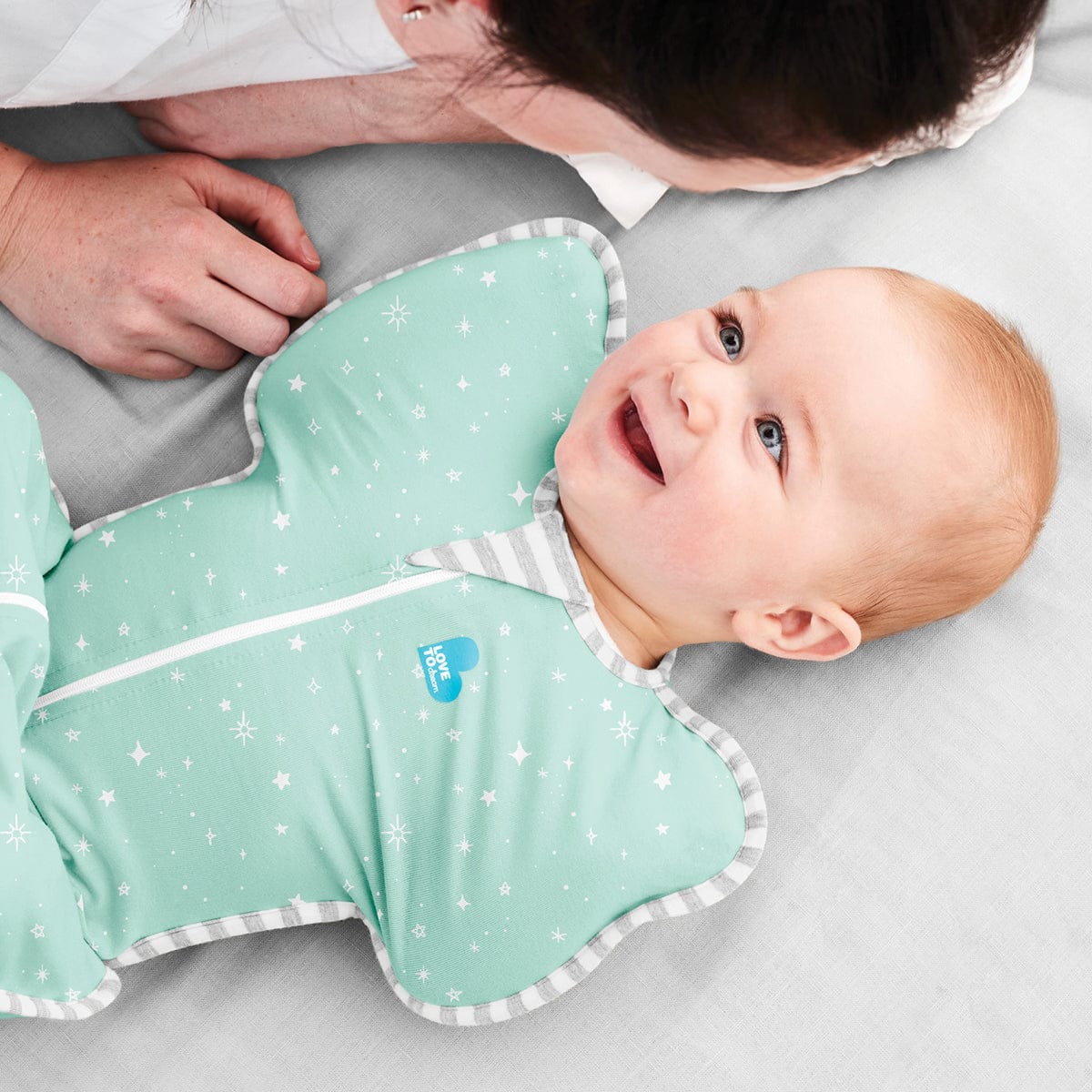 Love to Dream Swaddle UP Lite - Mint Stars - Medium - 16-30207
