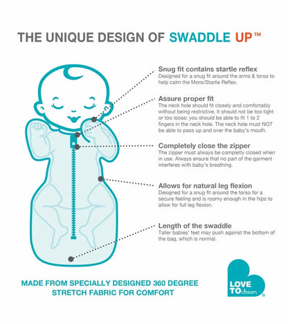 Love To Dream Swaddle Up Organic Lite - Stardust, Newborn - 16-21000