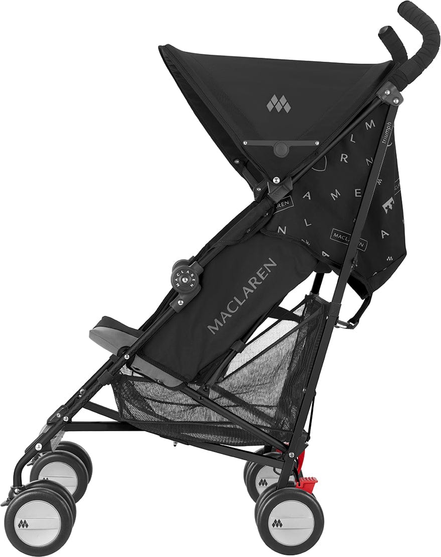 Maclaren Triumph Umbrella Stroller - Black/Charcoal - Silver Frame - WSE03011