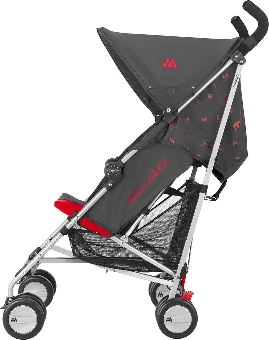 Maclaren Triumph Umbrella Stroller - Charcoal/Scarlet - WSE03032