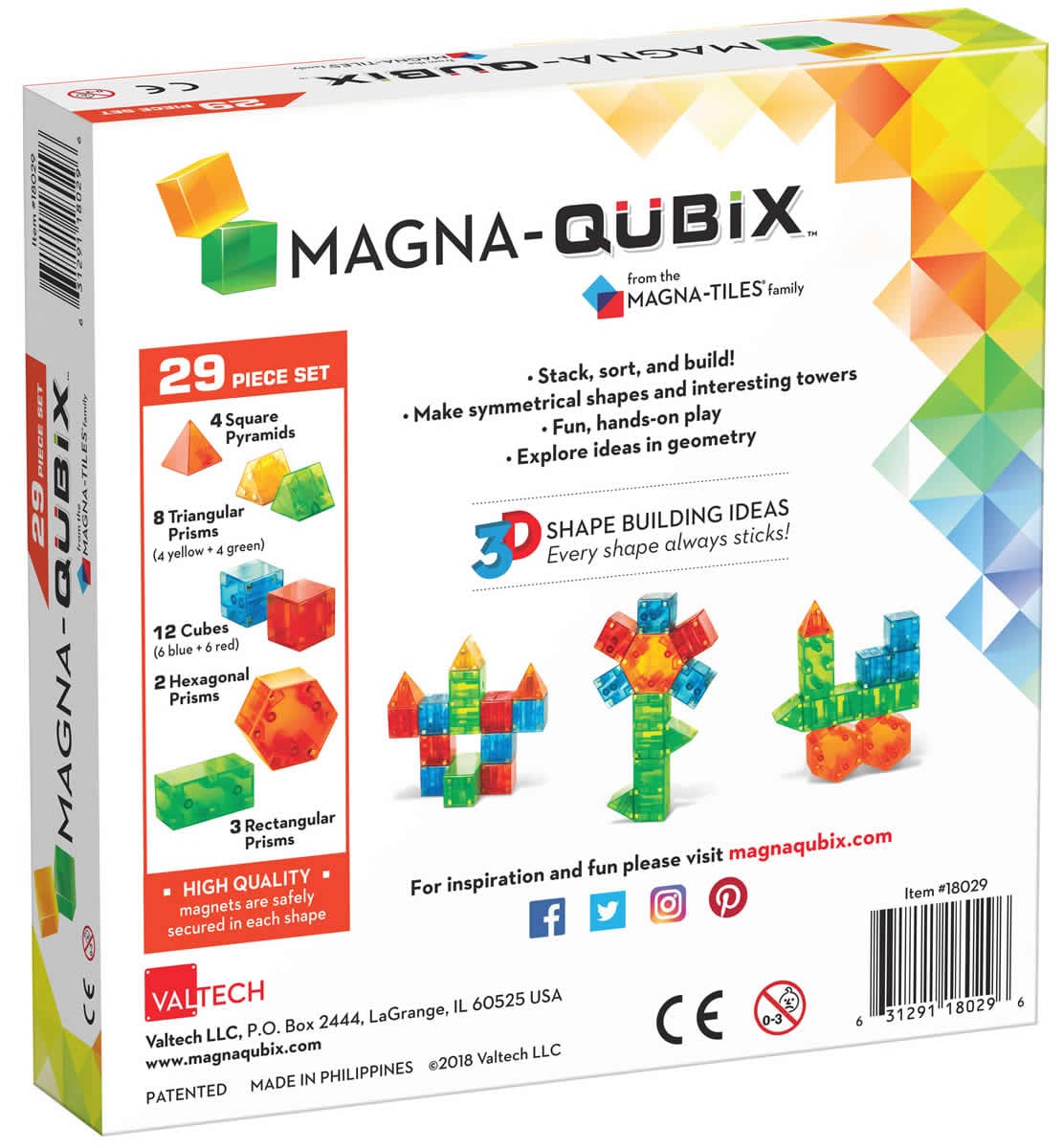 Magna-Tiles Magna-Qubix 3D Magnetic Building Blocks - 18029
