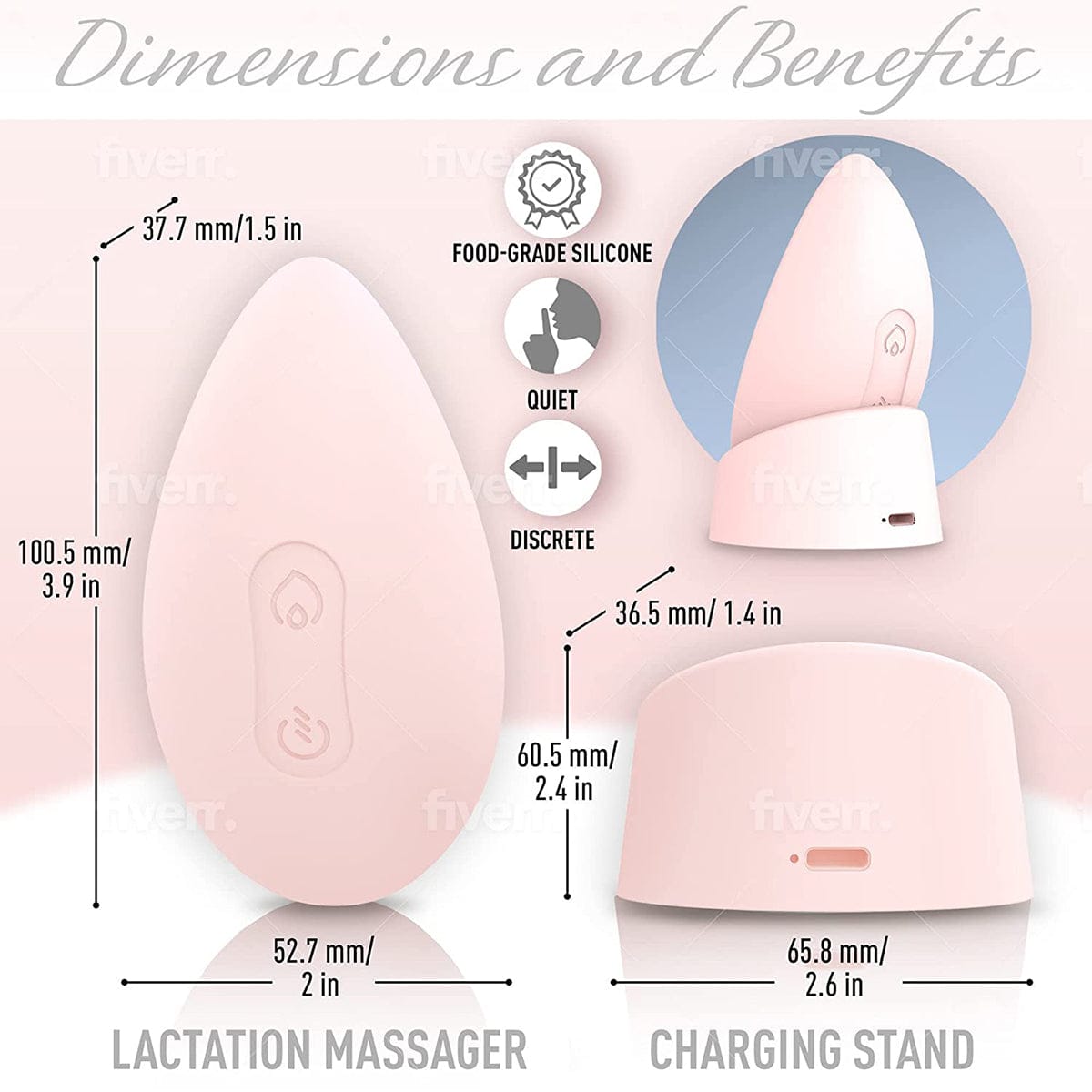 MammaEase Lumama Pro Warming Lactation Massager - Blush Pink Albee Baby MammaEase Lumama Pro Warming Lactation Massager - Blush Pink Albee Baby