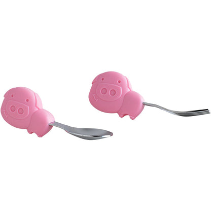 Marcus & Marcus Palm Grasp Spoon & Fork Set Pokey the Piglet