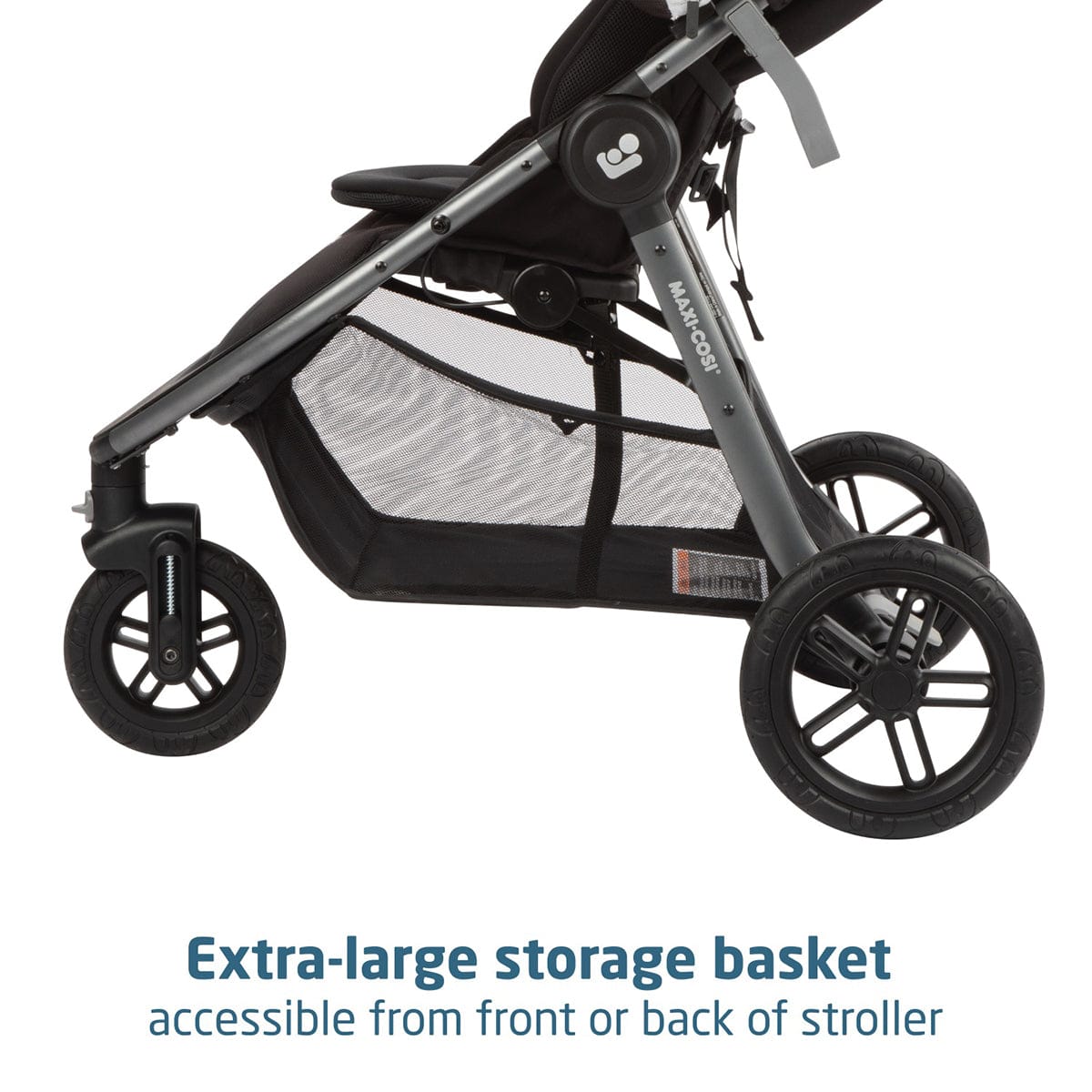 three wheel stroller with infant car seat Maxi-Cosi Gia XP Luxe 3-Wheel Travel System, Midnight Moon
