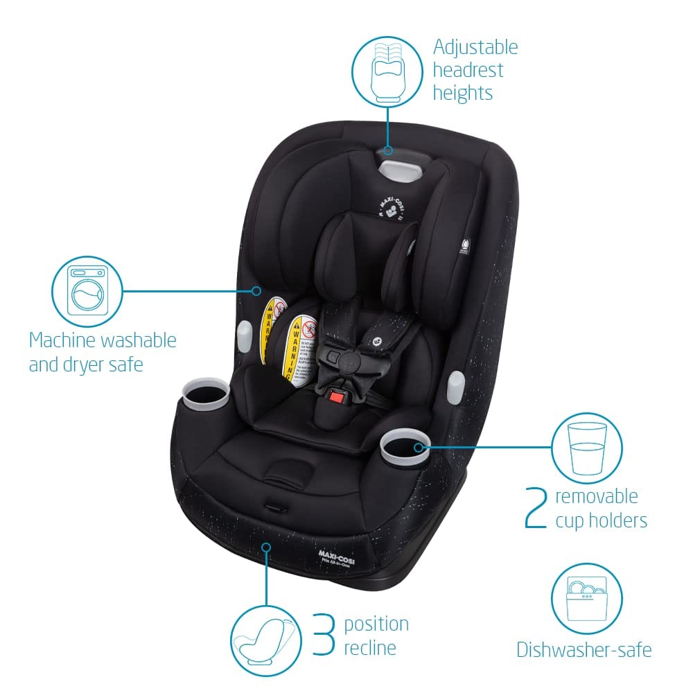 Maxi-Cosi Pria All-in-One Convertible Car Seat - Sonar Black (PureCosi) - CC244FZE