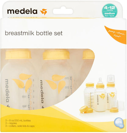 Medela 8 oz Breastmilk Bottle Set - Wide Base Nipple - 87132