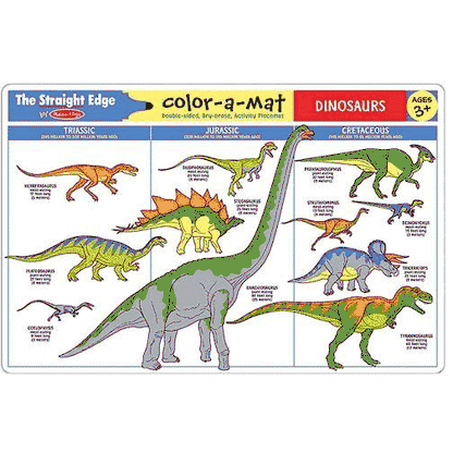 Melissa & Doug Color-a-Mat - Dinosaurs