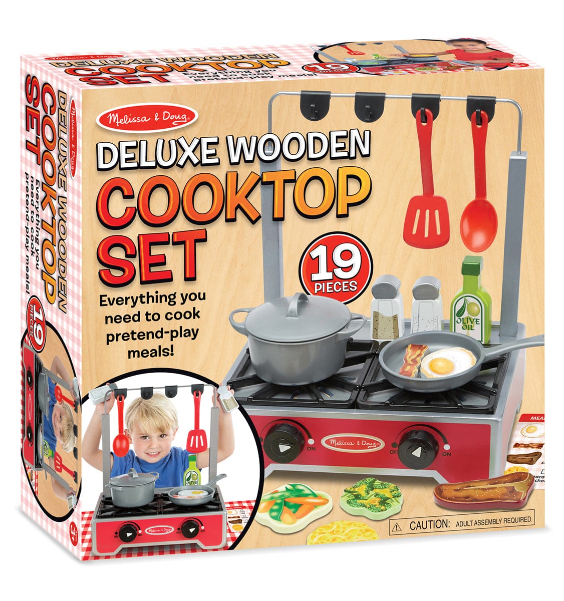 Melissa & Doug Deluxe Wooden Cooktop Set - 9288-MD