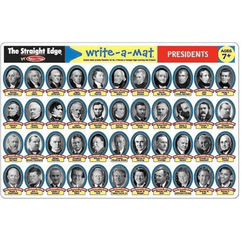Melissa & Doug Write-a-Mat - Presidents - 5040
