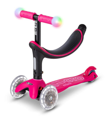 Micro Kickboard Micro Mini2Grow Magic LED Scooter - Pink