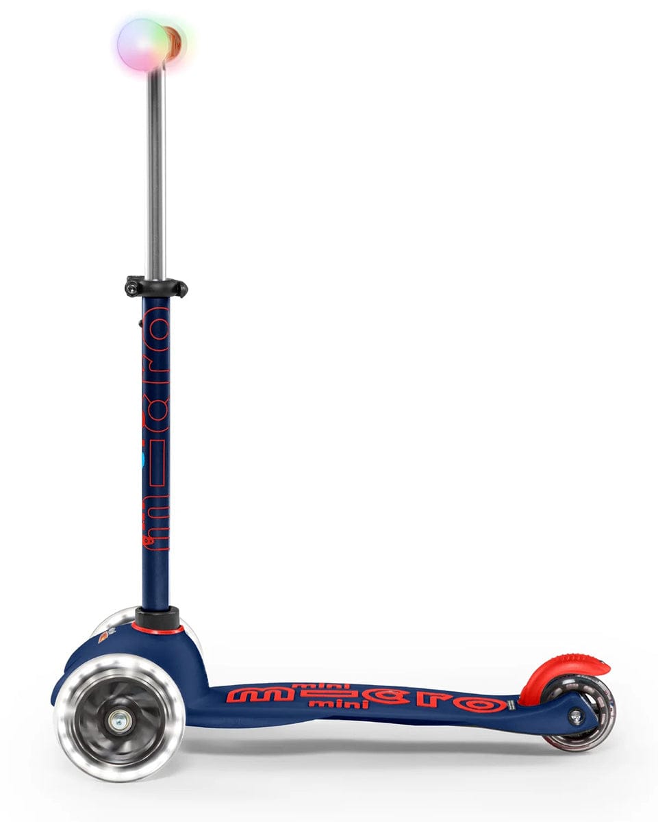 Micro Kickboard Mini Deluxe Magic LED Scooter (2-5 Years) - Navy Blue - MMD149
