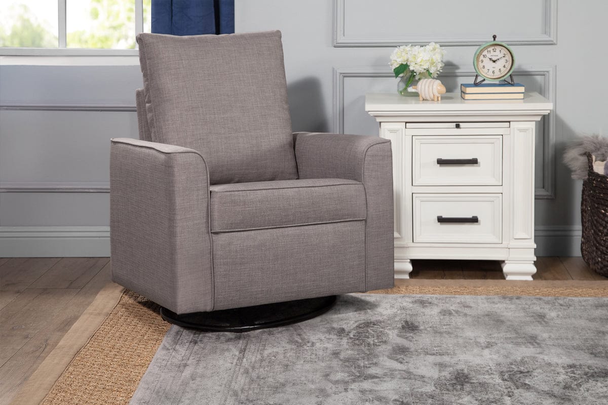 Million Dollar Baby Alden Swivel Glider - Steel Grey Tweed - M17288FTGRY