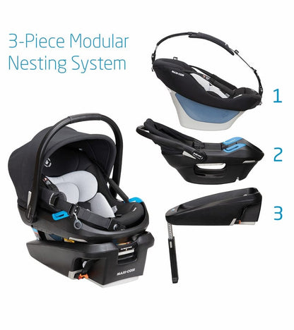 Mima Xari 4G + Maxi Cosi Coral XP Travel System Bundle - Black - Black / Black & White / Essential Black - A116-06110BW-IC313FNA