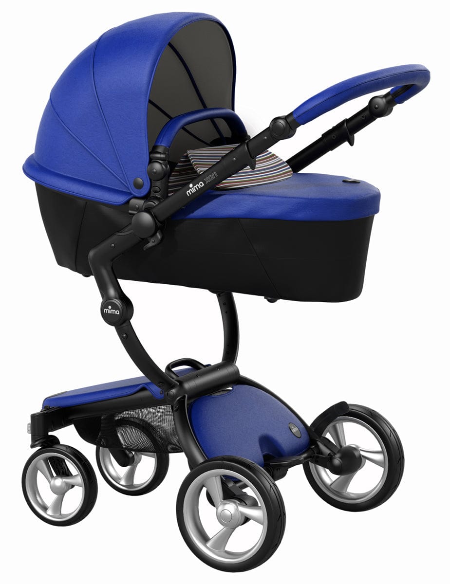 Mima Xari Complete Stroller, Black - Royal Blue / Autumn Stripes - A112-02-BRBAS
