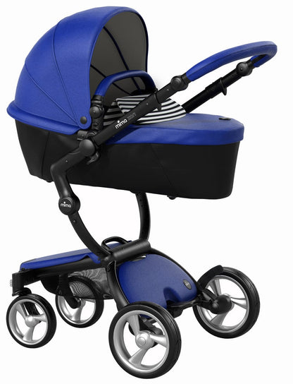 Mima Xari Complete Stroller, Black - Royal Blue / Black & White - A115-06880BW