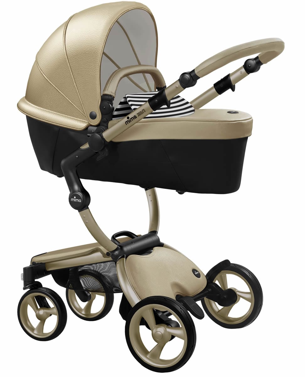 Mima Xari Complete Stroller, Gold - Gold / Black & White - A115-05999BW-B