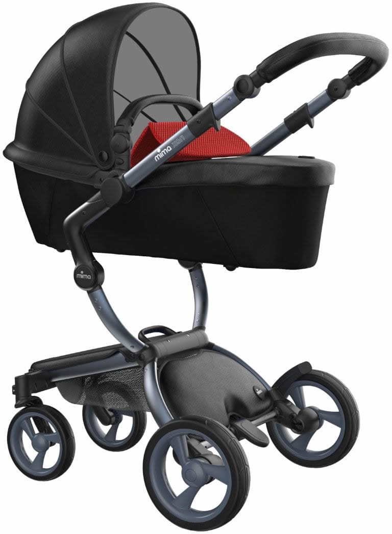 Mima Xari Complete Stroller, Graphite - Black / Ruby Red