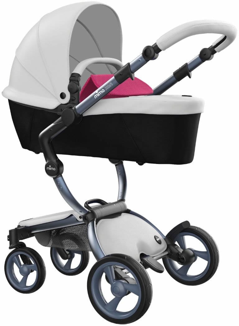 Mima Xari Complete Stroller, Graphite - Snow White / Magenta - A115-04-GRSWM