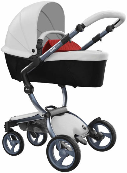 Mima Xari Complete Stroller, Graphite - Snow White / Ruby Red