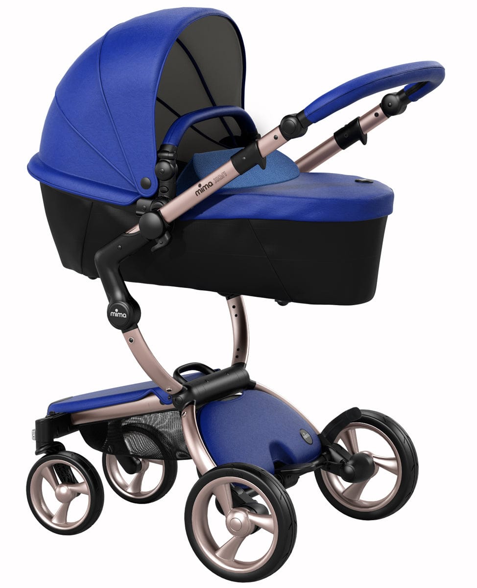 Mima 2019 Xari Complete Stroller, Rose Gold - Royal Blue / Denim Blue - A115-03-RGRBDB